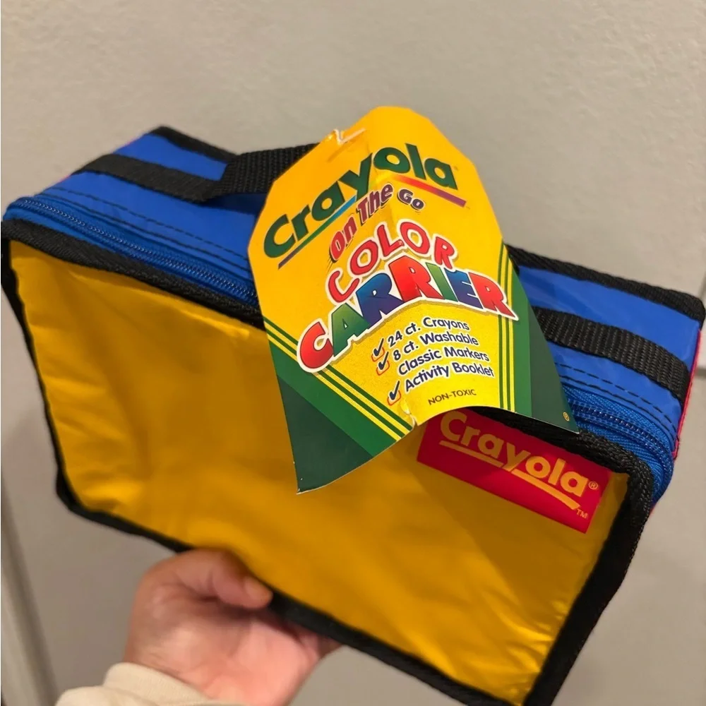 Vintage 1999 Crayola On The Go Color Carrier Lunchbox Travel Case New With Tags